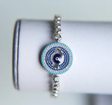 Evil Eye Austrian Crystal CZ Bracelet for Women