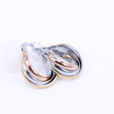 Smooth Stainless Steel Hoop Earrings for Women LH701