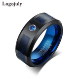 8MM Tungsten Carbide Ring Zircon 8MM Tungsten Ring Jewelry Accessories