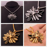 Red Stone Eye Stainless Steel Wolf Necklace Pendant