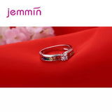 925 Silver Rainbow CZ Crystal Ring Size 5-13