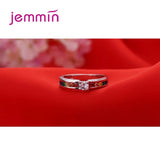 925 Silver Rainbow CZ Crystal Ring Size 5-13