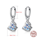 925 Sterling Silver Pendiente Charm Hoop Earrings For Women