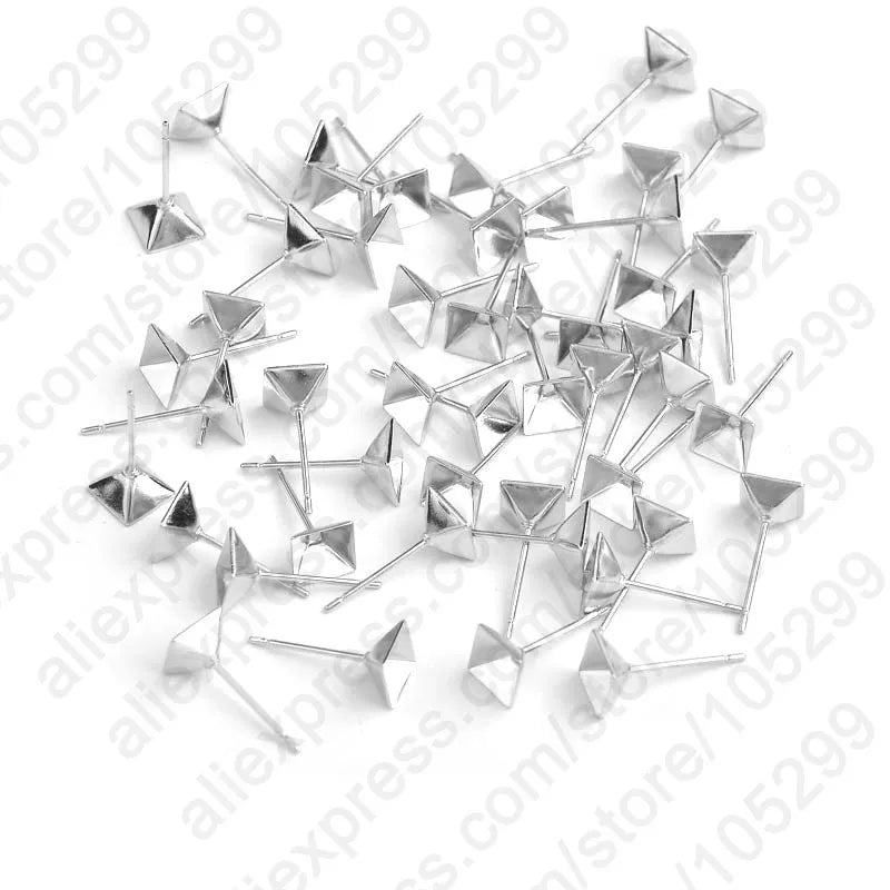925 Sterling Silver Ear Pin Pairs Stud Earrings Jewelry Findings