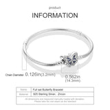 Silver 925 Chain Bracelet with Colored Zirconium Love Heart Charm