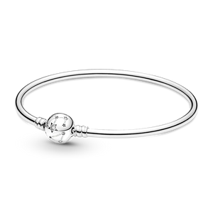 Silver S925 Women Charm Bracelet with S925 Logo DIY Charms Beads Bangle
