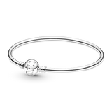 Silver S925 Women Charm Bracelet with S925 Logo DIY Charms Beads Bangle