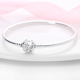 925 Silver Chain Bracelet Charm Bead DIY Jewelry Women Gift