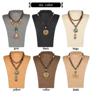 Hemp Rope Jewelry Display Necklace Pendants Mannequin Stand