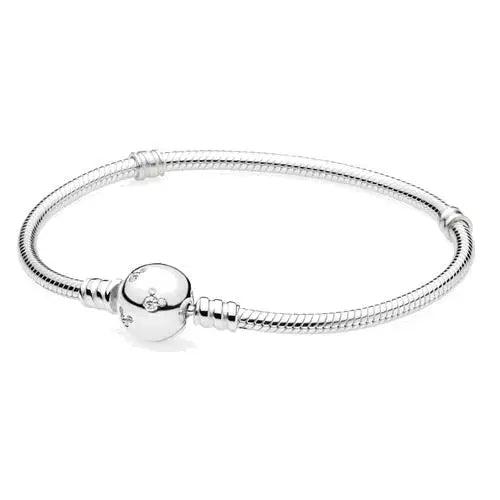 925 Sterling Silver High Heart Heart Classic Women's Bracelet