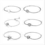 925 Sterling Silver High Heart Heart Classic Women's Bracelet