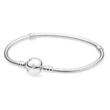 925 Sterling Silver High Heart Heart Classic Women's Bracelet