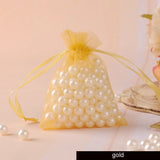 50pcs Organza Bags Jewelry Packaging Wedding Party Drawable Gift Pouches