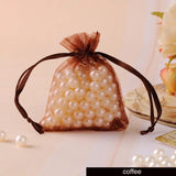 50pcs Organza Bags Jewelry Packaging Wedding Party Drawable Gift Pouches