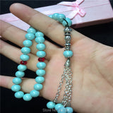 8mm Light Pearl Shell Tridacna Stone 33 Prayer Beads Islamic Tasbih Allah