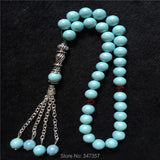 8mm Light Pearl Shell Tridacna Stone 33 Prayer Beads Islamic Tasbih Allah
