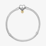 925 Silver Heart Chain Snake Bone Chain Bracelet for Women's Beads DIY Jewelry