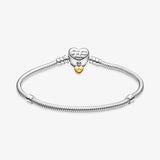 925 Silver Heart Chain Snake Bone Chain Bracelet for Women's Beads DIY Jewelry