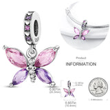 925 Silver Chameleon & Skates Charm for Women Bracelet, Birthday Jewelry