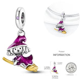 925 Silver Chameleon & Skates Charm for Women Bracelet, Birthday Jewelry