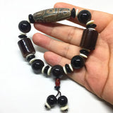 Elastic Agate Bracelet Nine Eyes Dzi Beads Amulet
