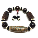 Elastic Agate Bracelet Nine Eyes Dzi Beads Amulet