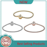 925 Silver Snake Chain Women's Bracelet Crown Charms Beads Jewelry