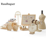 Wooden Earrings Holder Jewelry Display Storage Stand
