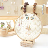 Wooden Earrings Holder Jewelry Display Storage Stand