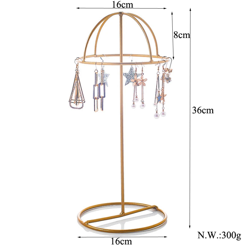 Wooden Earrings Holder Jewelry Display Storage Stand