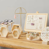 Wooden Earrings Holder Jewelry Display Storage Stand
