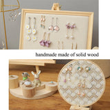 Wooden Earrings Holder Jewelry Display Storage Stand