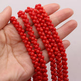 Natural Coral Small Beads Round Shape Loose Coral Beaded
