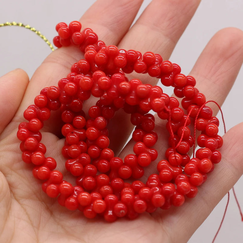 Natural Coral Small Beads Round Shape Loose Coral Beaded