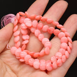 Natural Coral Beaded Button Shape Loose Beads for DIY Jewelry 3x6mm