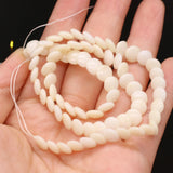 Natural Coral Beaded Button Shape Loose Beads for DIY Jewelry 3x6mm