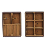 2-Layer PU Jewelry Box Earrings Necklaces Display Organizer