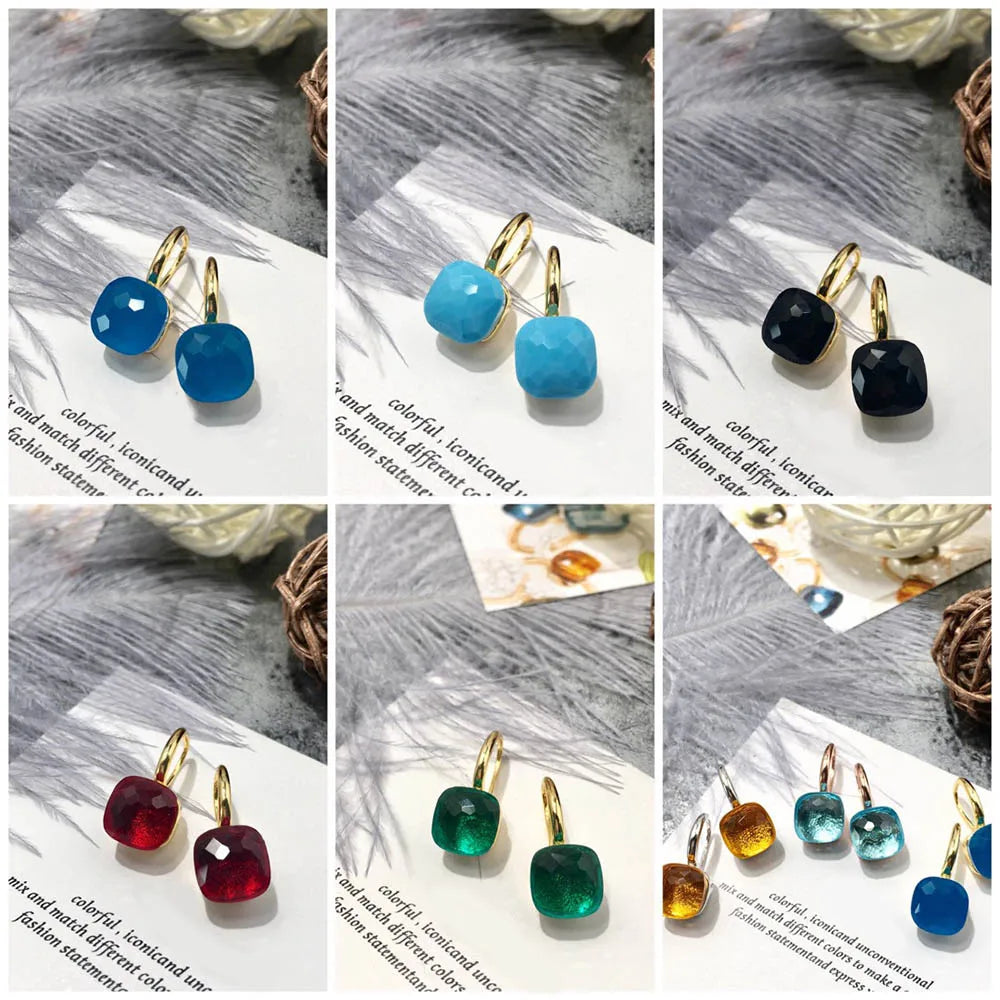Candy Crystal Stone Tassel Earrings Women Girls Jewelry