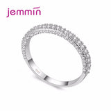 Sterling Silver CZ Rings Set for Women - Elegant Finger Jewelry