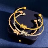 Colorfast Stainless Steel Cuff Bangle Men Women Jewelry
