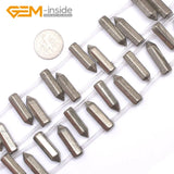 Natural Gray Pyrite Stone Spike Beads 15 Inches Strand Bulk