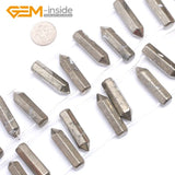 Natural Gray Pyrite Stone Spike Beads 15 Inches Strand Bulk