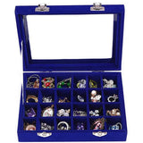 24 Grids Ring Box Jewelry Earrings Necklaces Makeup Case Choker Organizer