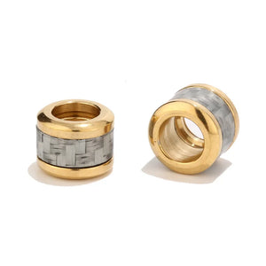 10mm Stainless Steel Spacer Beads for European Charms Bracelet, 6mm Hole