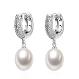925 Silver Earrings with Natural Pearls Women
