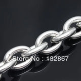 316L Stainless Steel Men's Oval Link Chain Bracelet 16*22cm