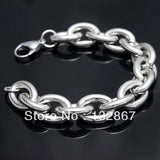316L Stainless Steel Men's Oval Link Chain Bracelet 16*22cm