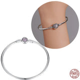 925 Sterling Silver Love you forever Bracelet For Women