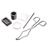Torch Melting Kit Set Silver Non-Ferrous Crucible Tong Rod Graphite Ingot Mold