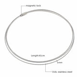 Women's Stainless Steel Torques Necklace in Silver Colour